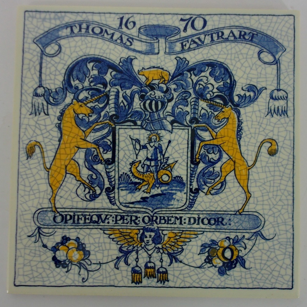 Burroughs Wellcome Co Delft Holland Pharmacy Pill Tile Thomas Favtrart #20