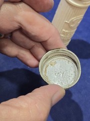 Vtg Polident Tablets Plastic Tube Container Metal Cap Empty 15ct Travel Case