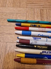 Pharmaceutical Drug Rep Pens Nitroglycerin Prozac Celexa Evista Norvasc Ten