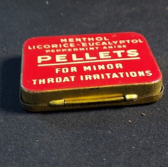 Advertising Medicine Tin HELPS Throat Pellets National Licorice Co Brooklyn NY