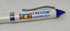 Vintage Pharmaceutical Drug Rep Pen CRESTOR Advertising Heavy Metal Twist Works