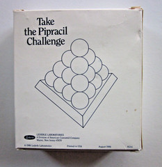 Vtg Medical Advertising Puzzle Stacking Balls Pyramid 1986 Pipracil Challenge