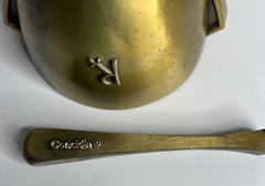 Rx Pharmacy Class 1972 Secundum Artem Brass Mortar and Pestle Schering HEAVY
