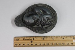 VTG Tabron Metal Paperweight Salesman Sample Gift Fetal Baby Parke-Davis (s824)
