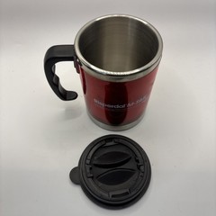 2 Risperdal Pharmaceutical Drug Rep Red Insulated Travel Coffee Mugs W/Lids NEW