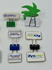 Namenda Avandamet Amitiza Zyrtec Binder Clips Drug Rep Pharmaceutical Lot of 12