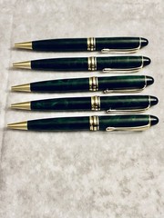 CELEBREX PHARMACEUTICAL REP PEN MARBLED DARK GREEN GOLD TONE LOT OF 5 TAIWAN