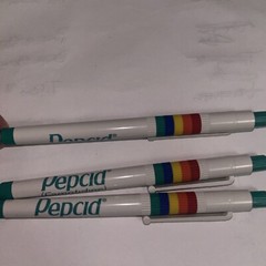 Lot Of 3 Merck Pepcid Rainbow Plastic PENS, DRUG REP. Pharmaceutical. LGBTQ