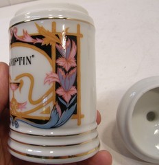 VINTAGE PORCELAIN ASCRIPTIN APOTHECARY PHARMACY JAR W/LID DRUG REP PHARMA