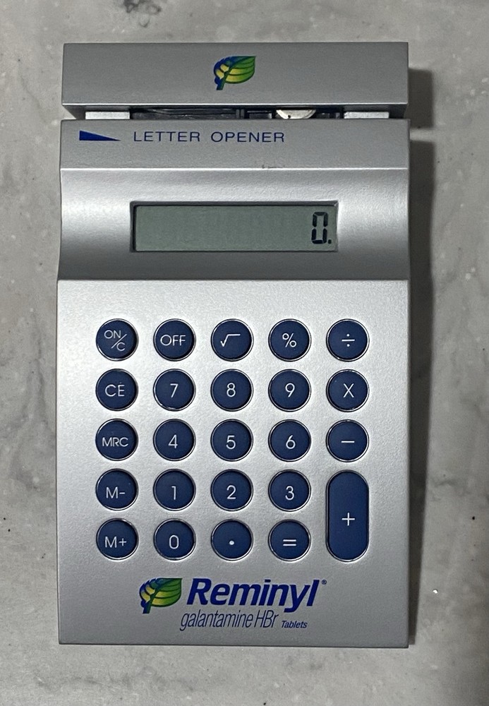 Reminyl (Galantamine) Calculator & Letter Opener Pharmaceutical Promotion