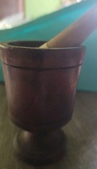 Vintage Wooden Apothecary Mortar & Pestle set