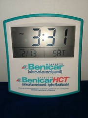 Benicar Pharmaceutical Advertising ;digital CLOCK/CALENDAR