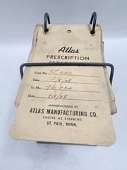 Prescription Atlas Rx Pad Paper Apothecary Druggist Pharmacy Medicine 1938