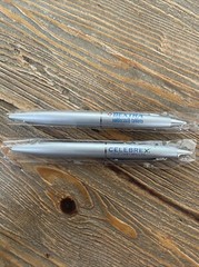 2 Rare Celebrex/Bextra Collectible Pens Heavy Metal Silver W/ Stylus