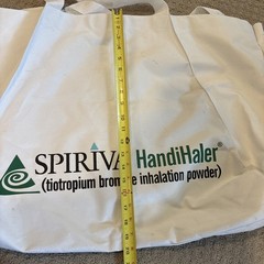 Spiriva handihaler large tote Bag Pharmaceutical Drug Rep collectible Inhaler