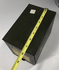 Vintage Phillips Metal File Pharmacy Prescription Box Industrial Rx Green