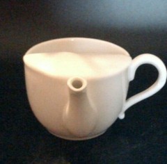 Vintage W T & C Germany Infant or Invalid White Porcelain Medicine Cup / Feeder
