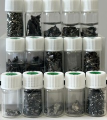 RARE EARTH Metals Set in Labeled Glass Vials, 99.9% 2 Grams Scandium Lutetium