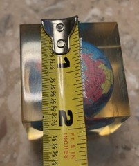 Vintage Zantac Glaxo Roche Pharmaceutical Acrylic Globe Paperweight