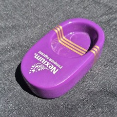 Vtg Pharmaceutical Advertising Branded Purple Ceramic Trinket Dish Tray Promo