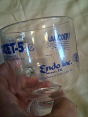 Rare Vintage Percocet/Percodan Footed Glass Mug