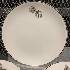 VINTAGE HALL CHINA 4 Piece Salad / Hordherves Plates PHARMACY PHARMACIST RX