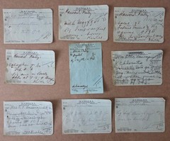 File box & 100 antique prescriptions (1926) – HEROIN, PAREGORIC, BROMIDE