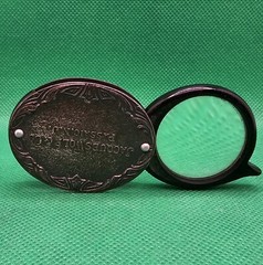 Vintage Wolf Brand Chemicals Folding Manifying Glass Pharmaceutical Passaic NJ