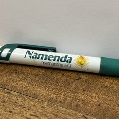 Green & Yellow Namenda LOGO Clicky PEN Drug Rep Pharmaceutical Advertising WORKS