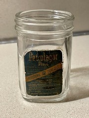 Petrolagar Laboratories Physician’s Sample Glass Jar W/ Paper Label 1940’s-50’s