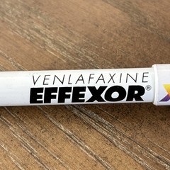 Effexor XR Drug Rep Pharmaceutical Advertisement Black Ink Pen