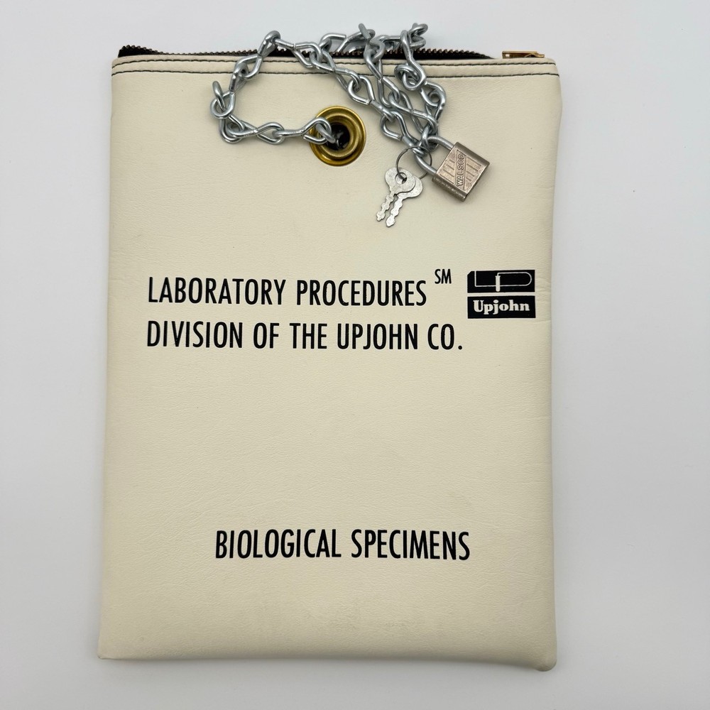 Vintage Upjohn Laboratory Specimen Pouch w/ Chain & Lock – Medical History
