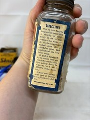 Vintage Abbott Laboratories Glass Medicine Bottle w/ Label & Metal Lid SODOXYLIN