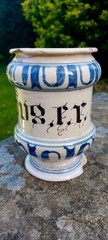 17thC Blue & White Albarello Drug Pharmacy Jar