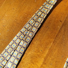 Pfizer Neck Tie Silk Blue Pill Yellow Men’s Necktie Pharmaceutical Gift