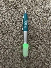 Lot Of 5 Pharmaceutical Drug Rep Rebif Green And Silver Metal Pen Lights Up