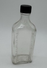 Vintage Illinois glass pharmacy 8 oz. medicine prescription Bottle with Lid