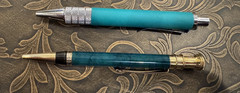 Norvasc Heavy Metal Drug Rep Pens Click button, black ink