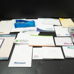 Vtg Drug Rep Pharmaceutical Partial Sticky Notes Stapler Calculator Pharma Lot