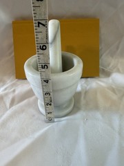 Vintage Italian Marble Mortar and Pestle 4″ x 4″ 1960’s