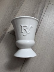 Vintage Antique Pharmacy Mortar Display RX White Ceramic