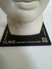 1974 Elavil MSD Merck Sharp Dohme Medical Head and Brain Advertising Display 8″