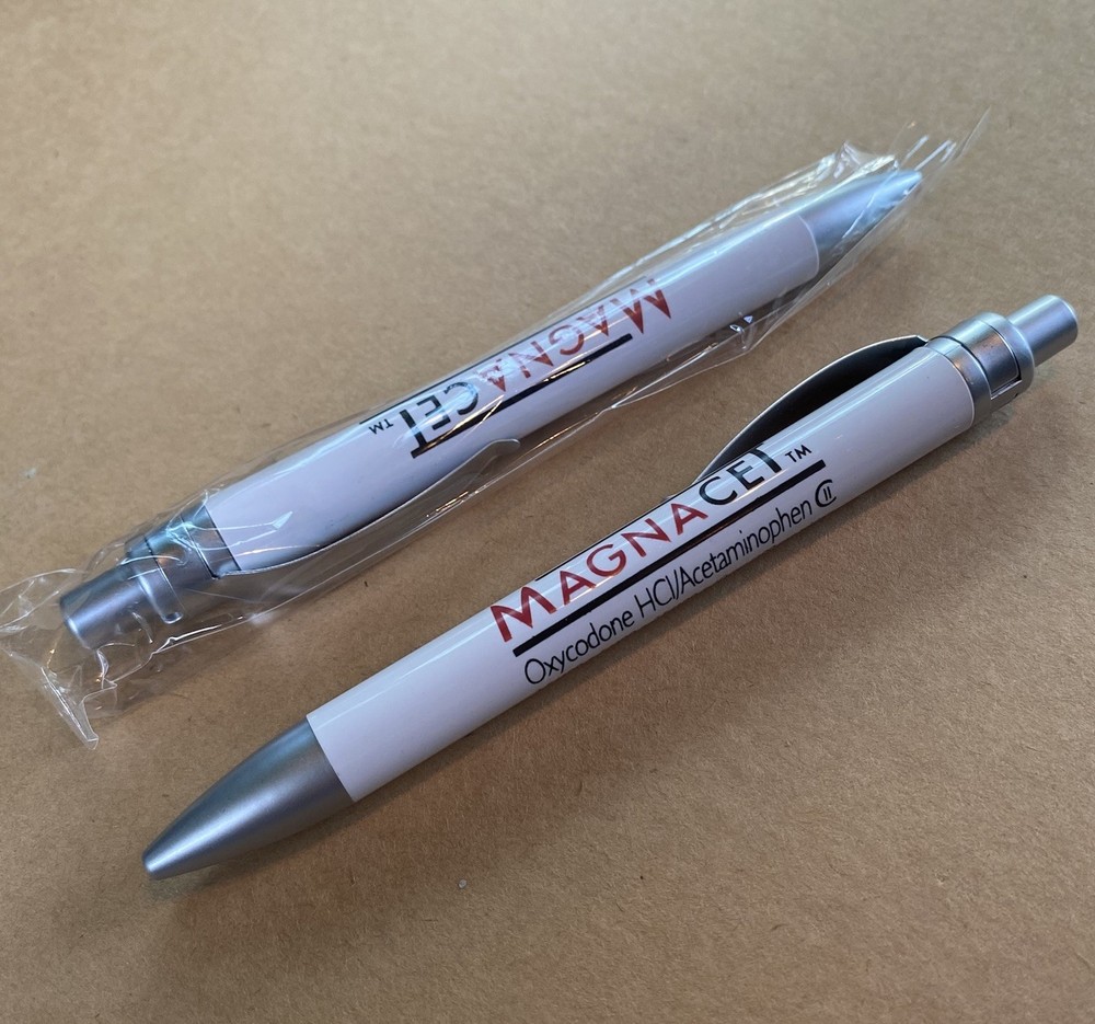 NEW Drug Rep Pens Oxycodone Magnacet Pharma Sealed Narcotic Opioid Roxicet Tylox