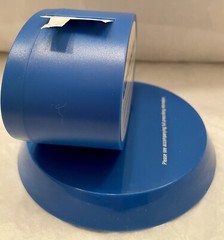 VTG GEODAN 2006 BLUE STICKER DISPENSER/PAPERWEIGHT Pharma Advertising Rep Logo