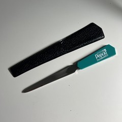 Vintage Pepcid IV Famotidine MSD Letter Opener Drug Pharma Advertising Teal Case