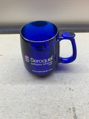 Seroquel Pharmaceutical Drug Rep Blue Coffee Mug Advertising Quetiapine Fumarate