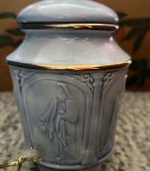 Blue Porcelain Apothecary Jar PMA Meeting April 1988 Given As A Gift Lederle