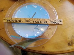 Chantix Pharmaceutical Vntg Wall Clock Clear Acrylic 11 3/4″ Works Rare