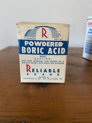 Vintage Johnson & Johnson Band-Aid Tin Curad Tin Boric Acid Campho-Phenique Lot
