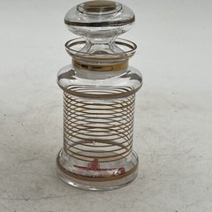 4- VTG WW2 APOTHECARY Jar Glass Medical Canister Winged United Logo Medicinal